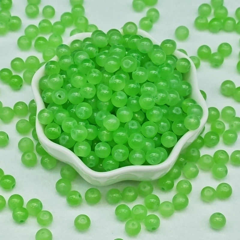 50 PCS/Package Diameter 4mm Diameter 6 Mm Glass Round Beads