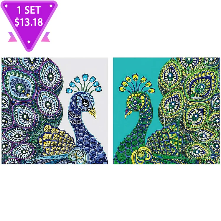 Partial Special-Shaped Diamond Painting - Peacock 40*40CM