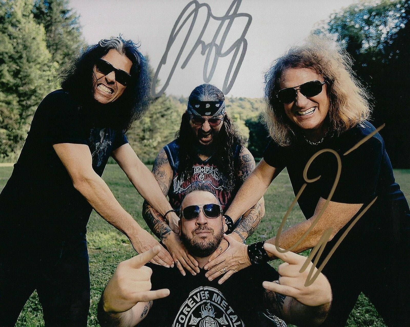 GFA Mike Portnoy & Ellefson * METAL ALLEGIANCE * Band Signed 8x10 Photo Poster painting M3 COA