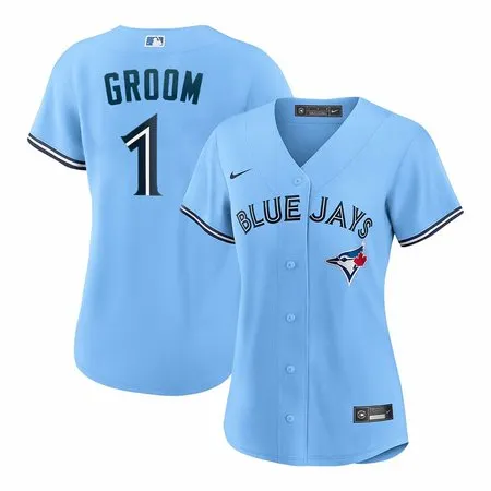 Women's Toronto Blue Jays  #1 Groom Blue Home Replica Jersey