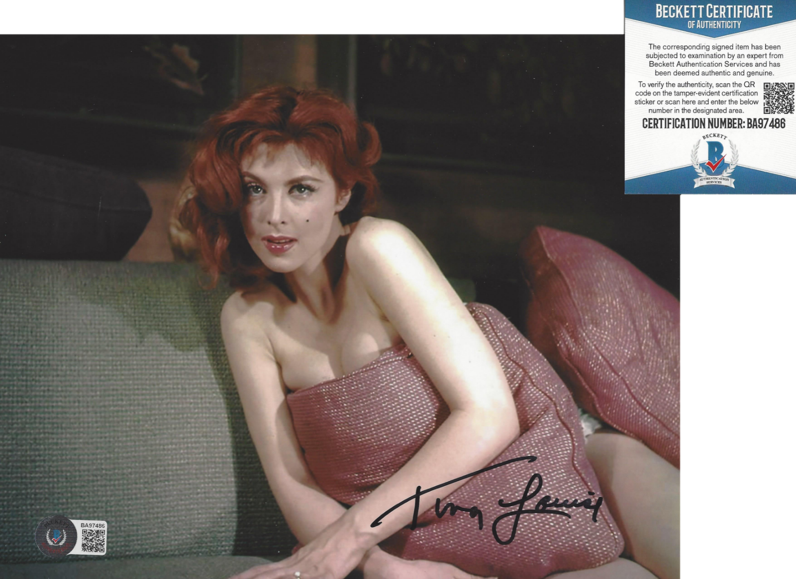 TINA LOUISE SIGNED 'GILLIGAN'S ISLAND' 8X10 Photo Poster painting SEXY ACTRESS BECKETT COA BAS