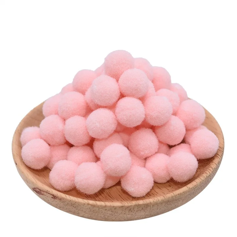 Plush Pompom 15mm 20mm 25mm Soft Pompones Fluffy Plush Balls Pom Poms Furball DIY Handmade Craft Material weeding home Decor