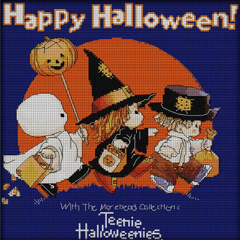 11CT Full Stamped Cross Stitch - Brown Bear Mother Child(Canvas|45*45CM) - Eco-Friendly Cotton Thread