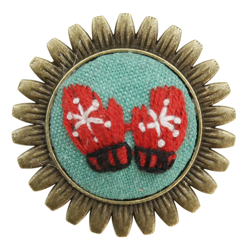 

Gloves - Cross Stitch Embroidery - Applique Brooch, 501 Original
