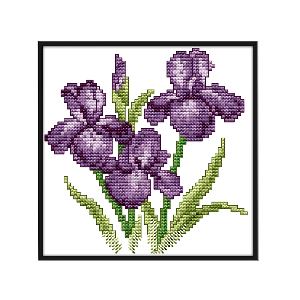14ct Stamped Cross Stitch - Flower(17*17cm)