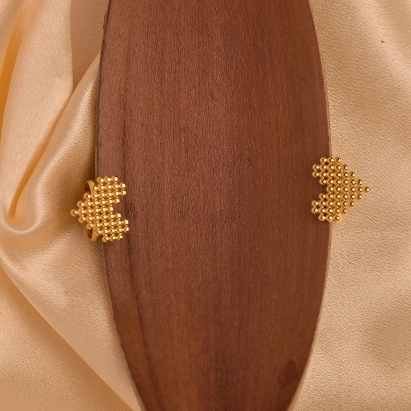 Sweet Minimalist Heart Shape 304 Stainless Steel 14K Gold Plated Plating Open Rings