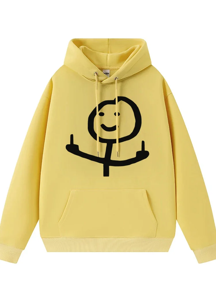 Teecade Teecade Stickman Giving Middle Finger Hoodie