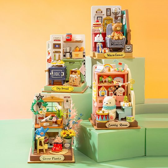 Rolife DIY Miniature House | Little Warm Space Series (4 Kits) | Robotime Online