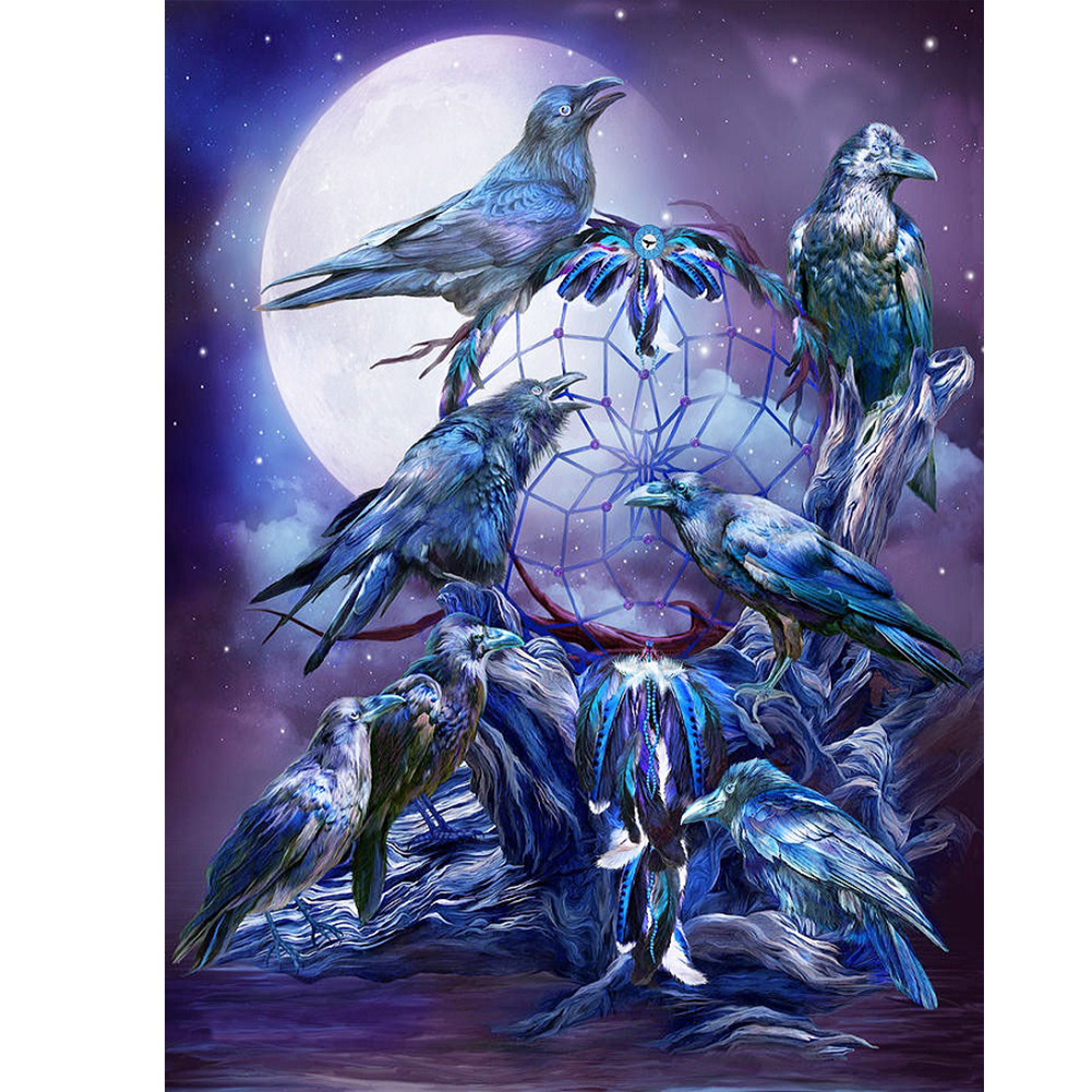 

Crow Dreamcatcher - Round Drill Diamond Painting - 30*40CM, 501 Original
