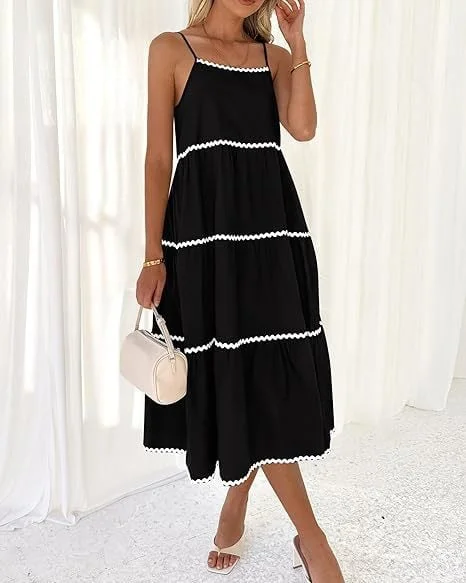 Women's Sleeveless Sexy Backless Suspender Dress 