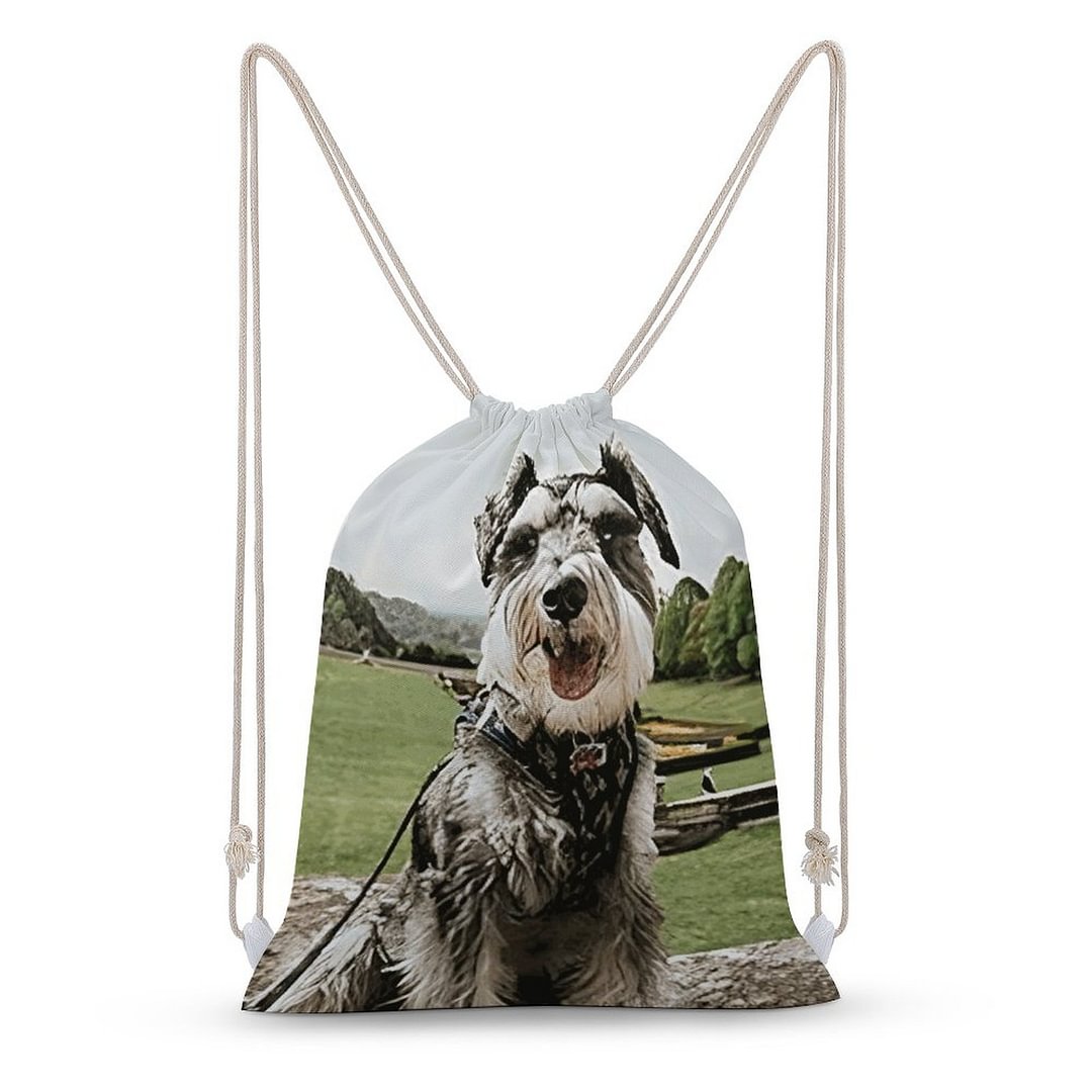 Personalized Pet Photo Drawstring Backpack Gift