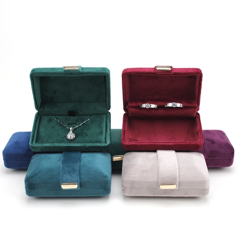 1 Piece Flannel Elegant Retro Daily Solid Color Jewelry Boxes2