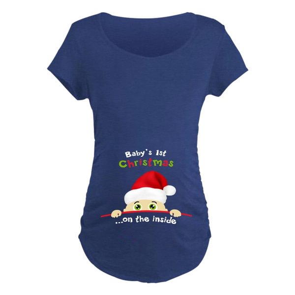 Women T-shirts Slim Cartoon Maternity Nursing Letter Tops O-Neck Funny Pregnancy Summer Tees Christmas Gift - Shop Trendy Women's Fashion | TeeYours