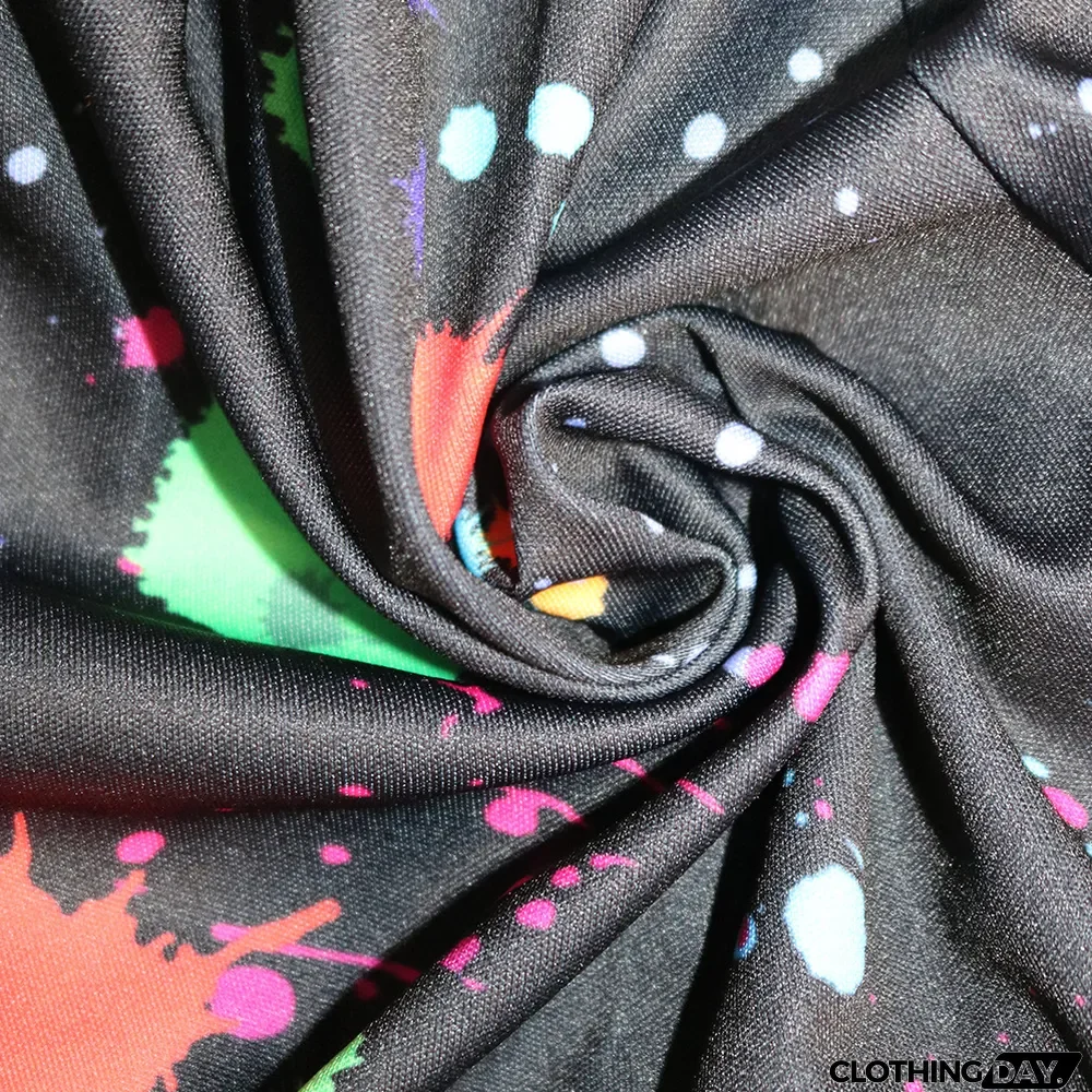 Casual Printed Off Shoulder Long Sleeve 2 Piece Suits