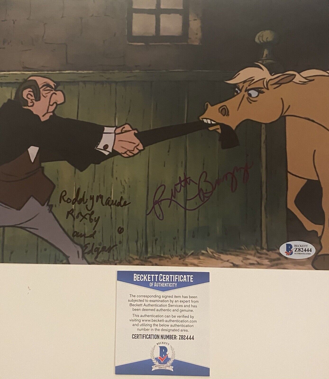 Roddy Maude-Roxby & Ruth Buzzi The Aristocats Signed Autographed Disney Photo Poster painting