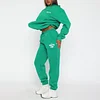 Fashion Sports LOGO Long Sleeve Pullover Hooded Sweatshirt Two Piece Set by Inlyline