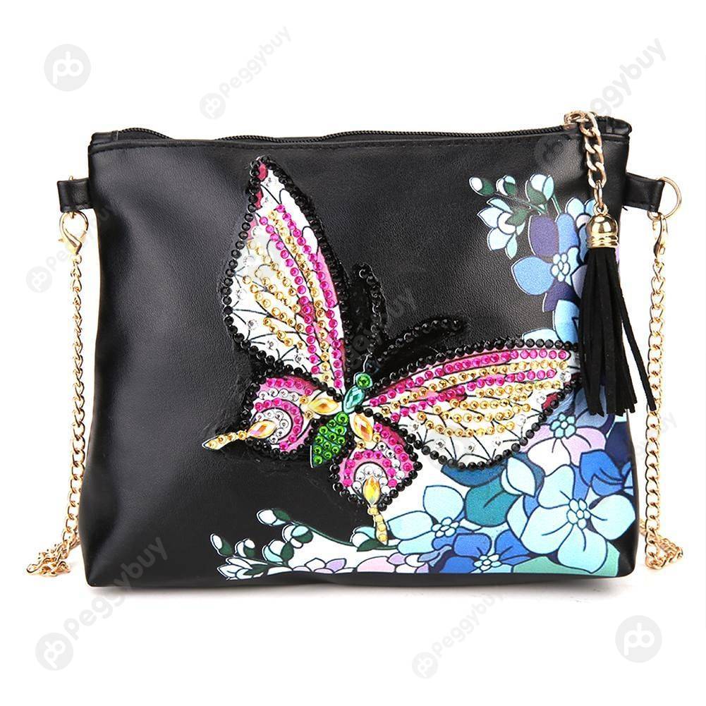 

Butterfly-DIY Creative Diamond Wristlet Bag, 501 Original