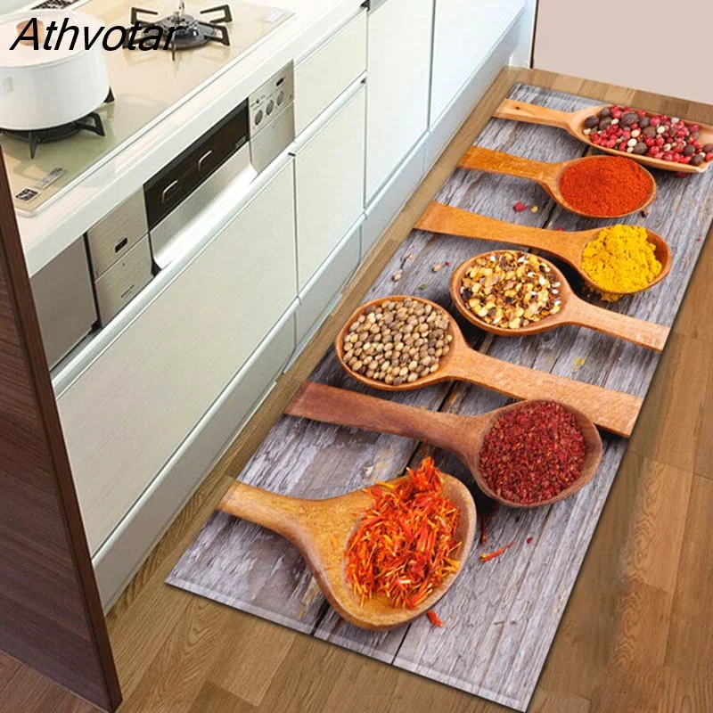 Athvotar Entrance Doormat Home Bedroom Floor Decoration Hallway Mat Balcony Bathroom Anti-Slip Carpet Modern Printing Long Rug