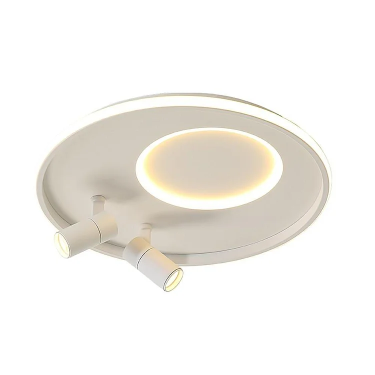Circle Modern LED Flush Mount Ceiling Lights Dual Spotlights - Appledas
