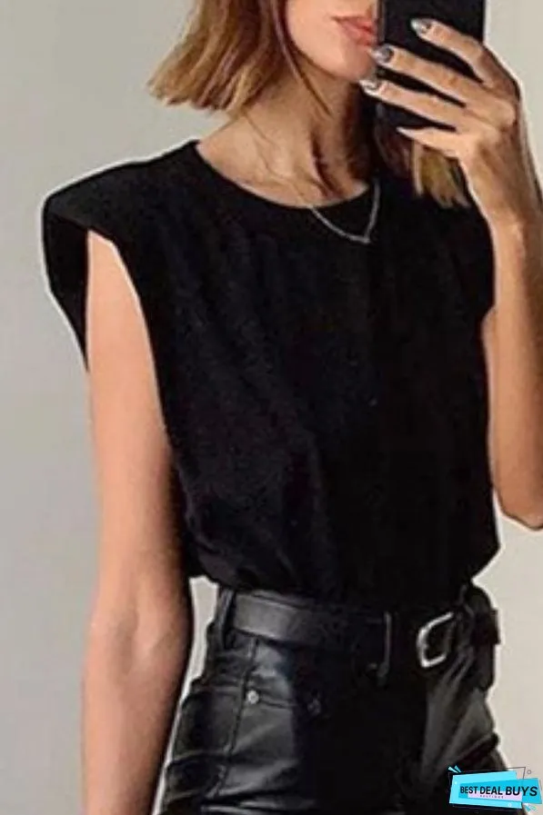 Basic Solid Black T-shirt