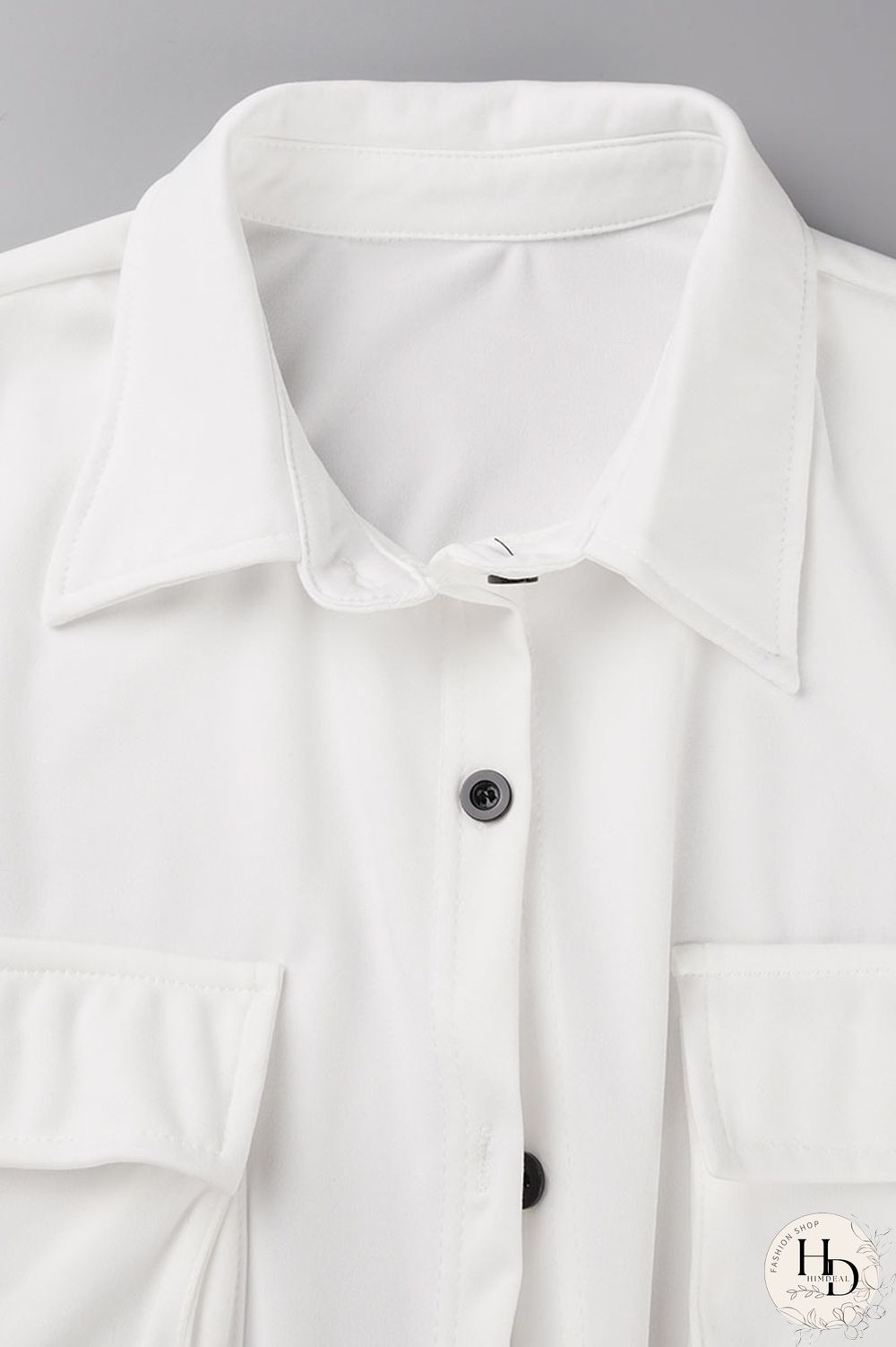 Khaki Casual Solid Bandage Patchwork Pocket Buckle Turndown Collar Short Sleeve Two Pieces