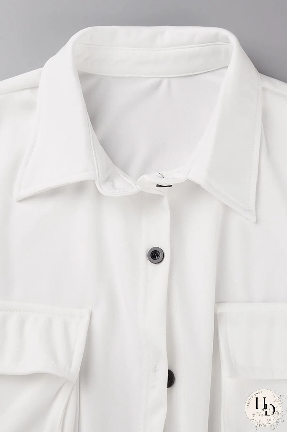 Khaki Casual Solid Bandage Patchwork Pocket Buckle Turndown Collar Short Sleeve Two Pieces