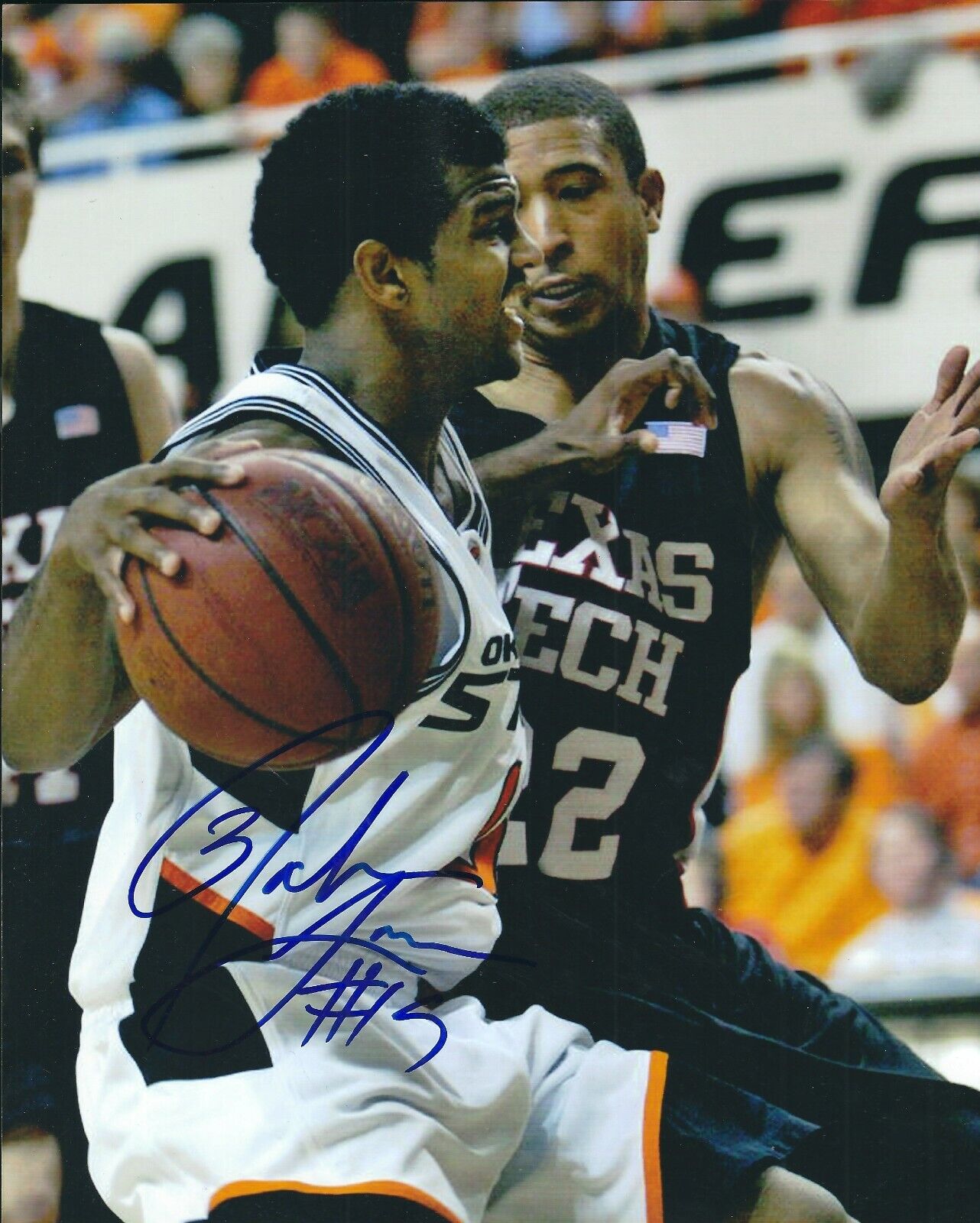 Signed 8x10 JOHN LUCAS Oklahoma State Autographed Photo Poster painting w/COA