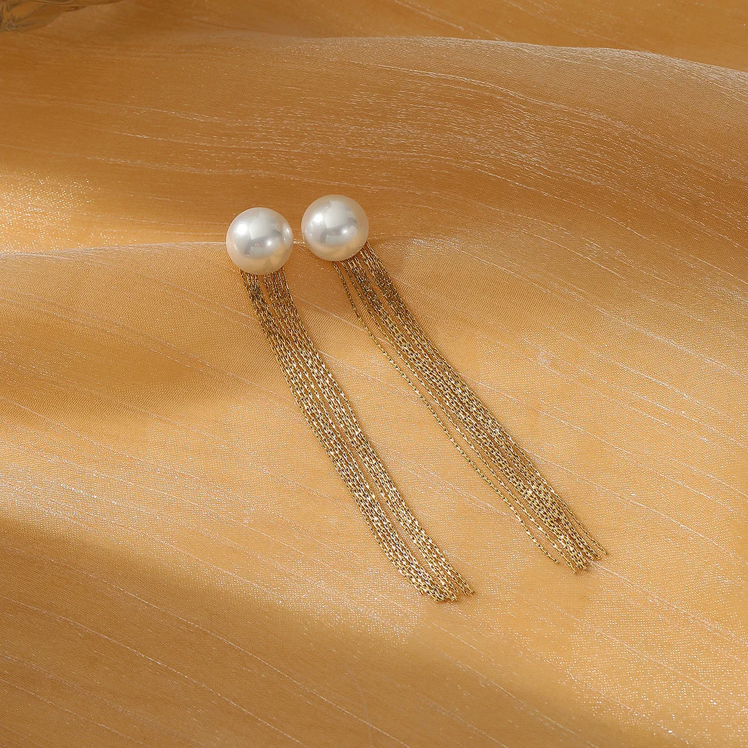 Tassel Pearl Earrings