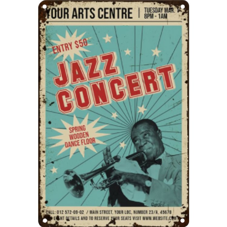 Jazz - Vintage Tin Signs/Wooden Signs 8*12Inch/12*16Inch