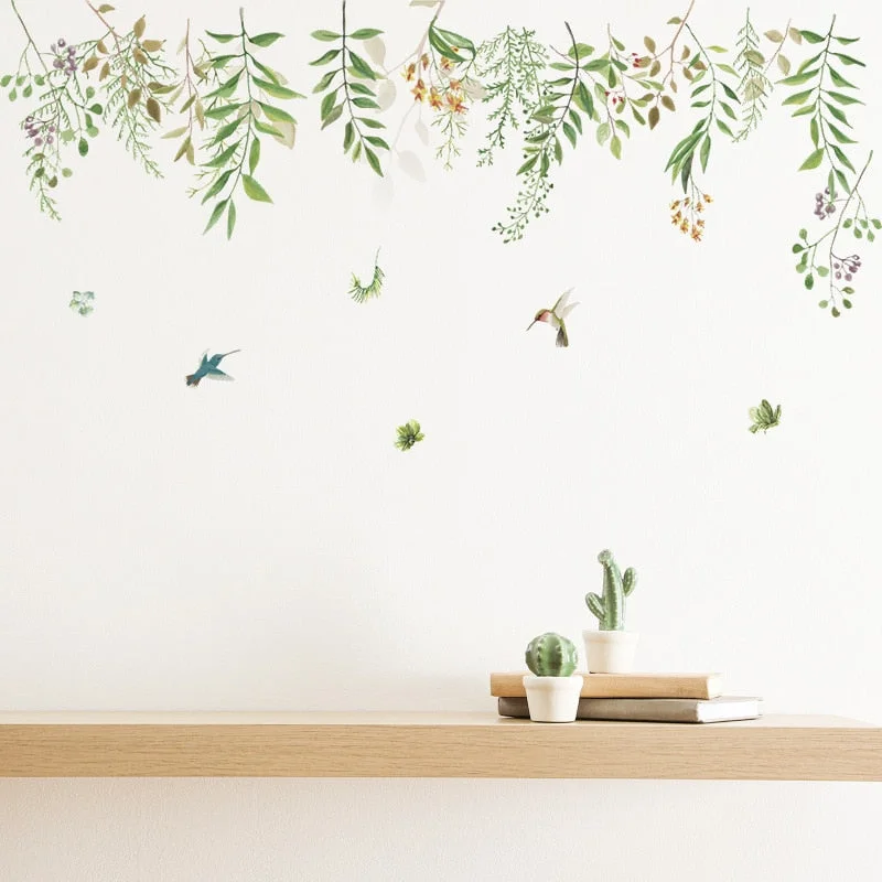wall stickers bedroom wallpaper sticker vinilos decorativos muraux Plant Flower Language wand aufkleber adesivos de parede