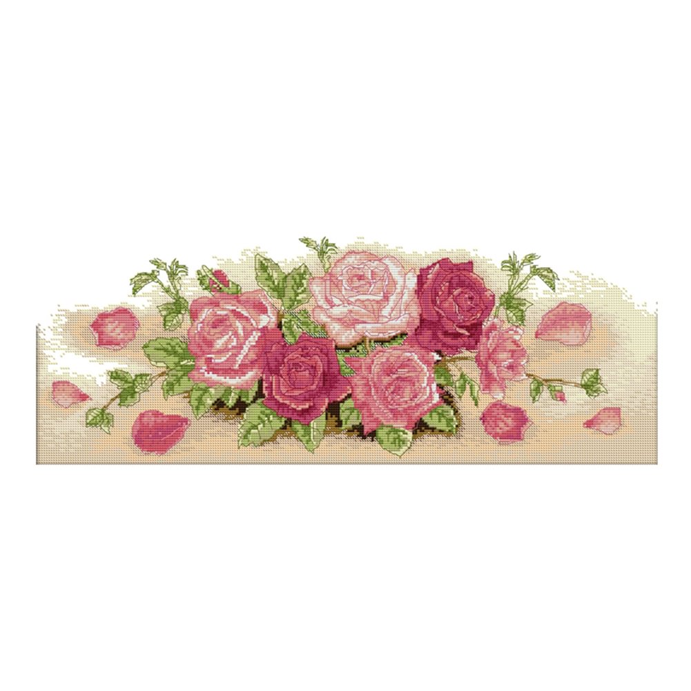 Plants - 14CT Joy Sunday Stamped Cross Stitch(55*23cm）