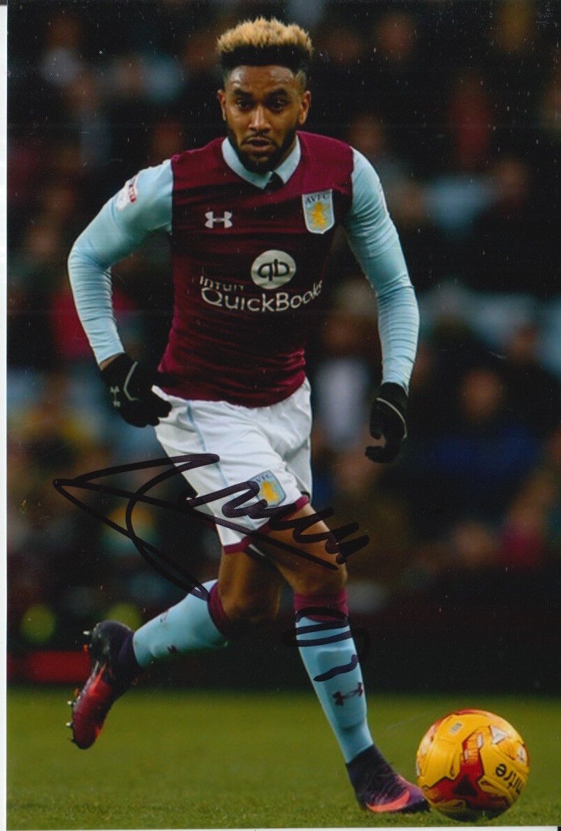 ASTON VILLA HAND SIGNED JORDAN AMAVI 6X4 Photo Poster painting 1.