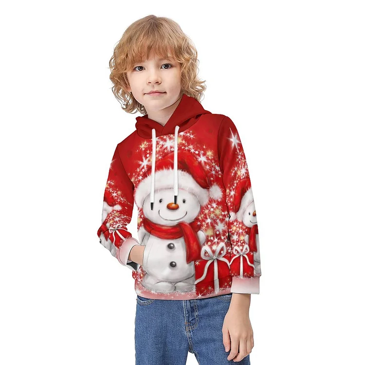 Hoodie for Kids Snowman And Gift