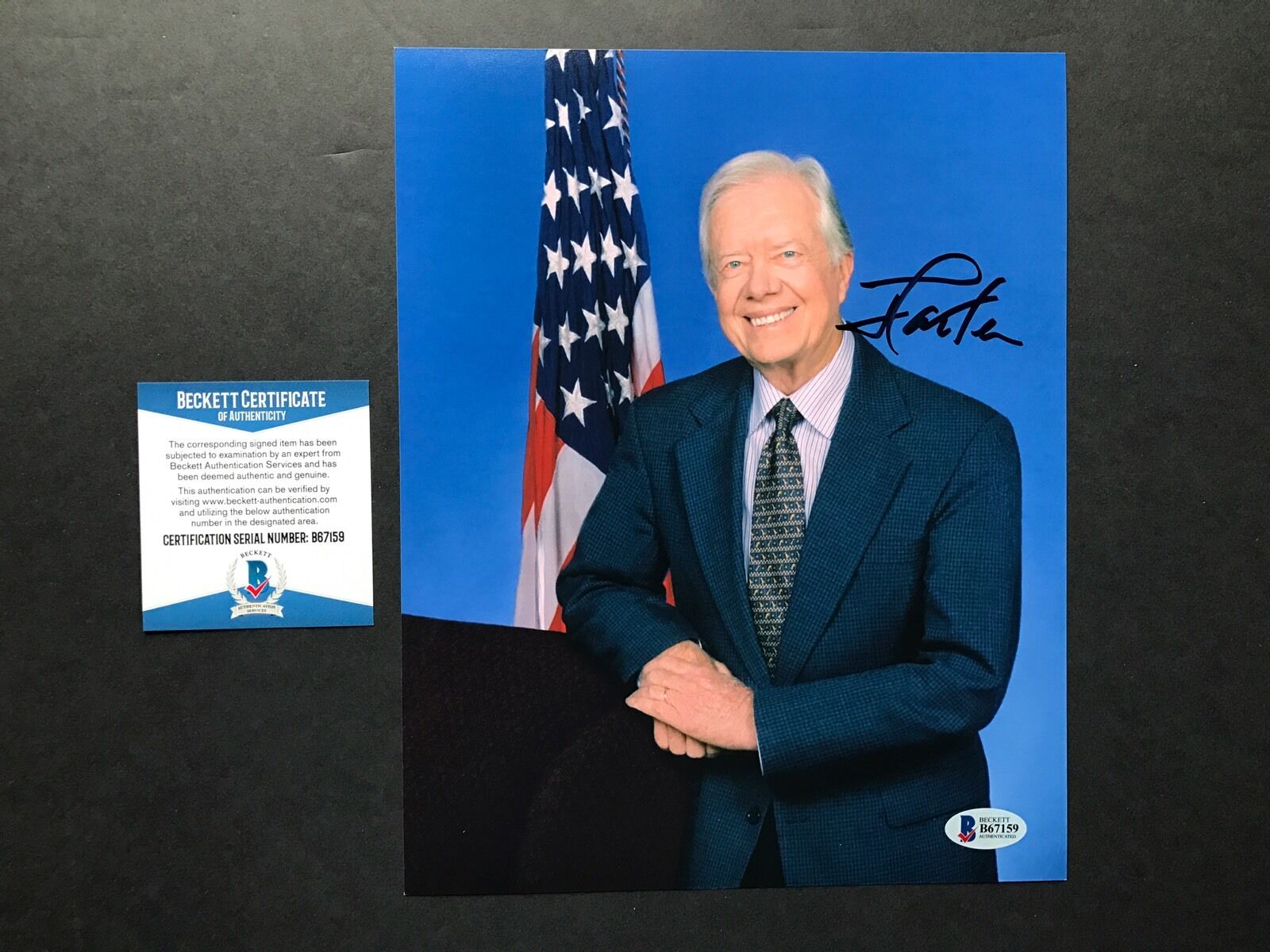 President Jimmy Carter Rare! signed autographed 8x10 Photo Poster painting BAS Beckett cert coa