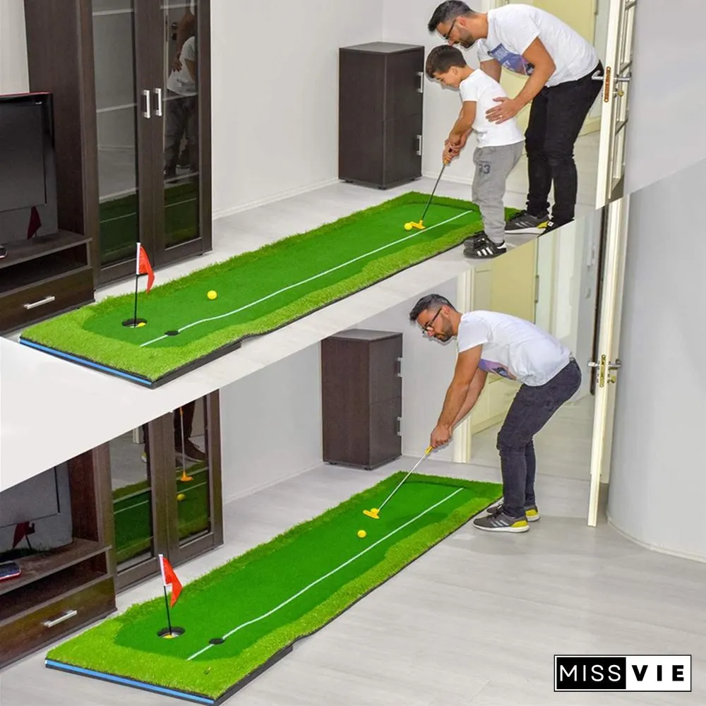 Putting practice mat golf percussion mat indoor office children practice with putting blanket set