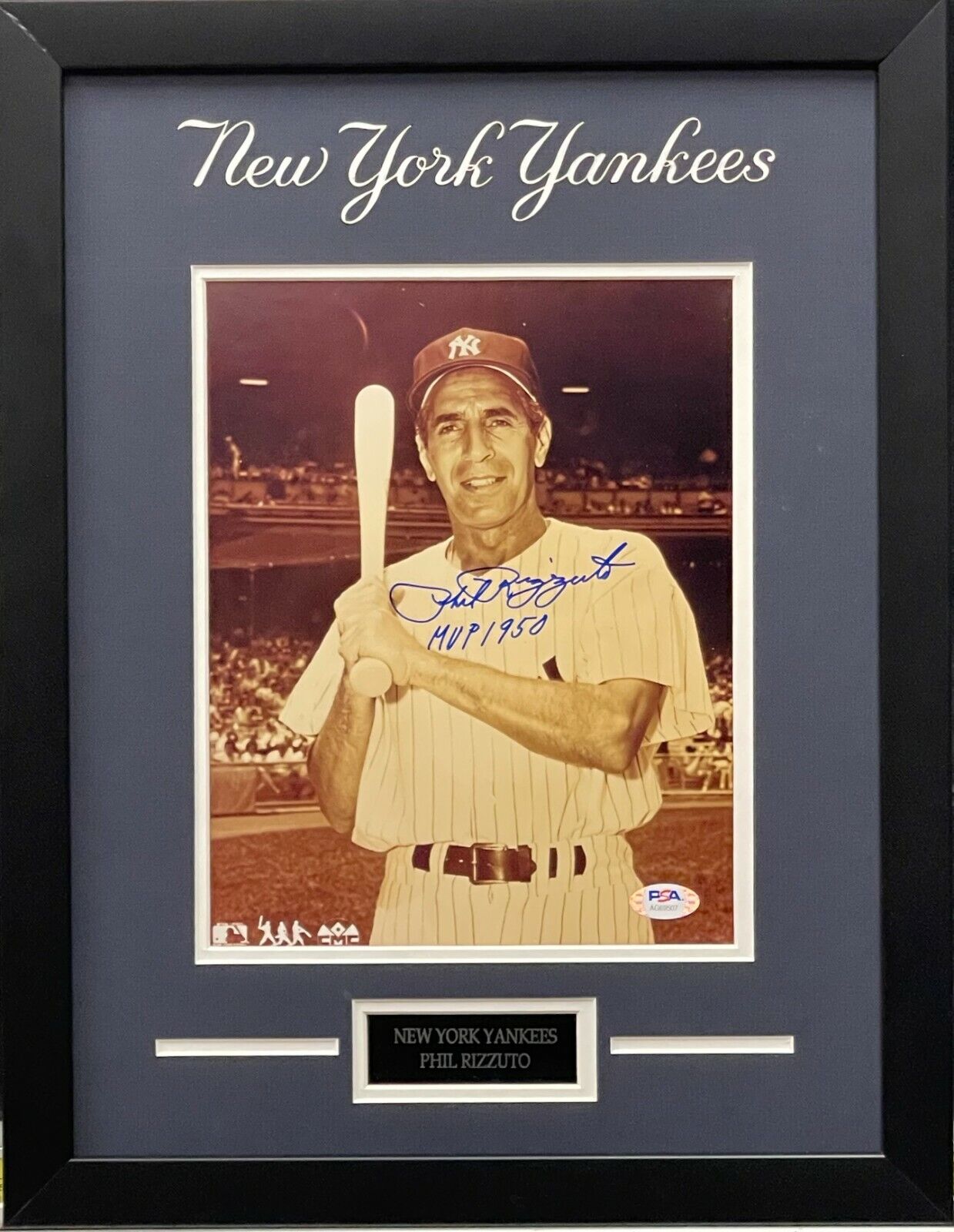 Phil Rizzuto autographed inscribed framed 8x10 Photo Poster painting MLB New York Yankees PSA