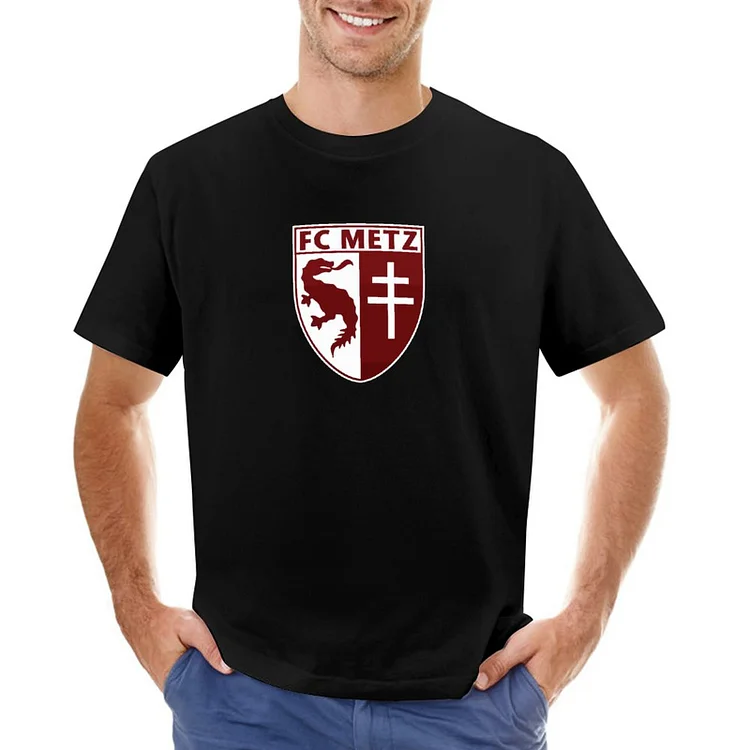 FC Metz Tiger Pattern Lightning Icon Design T-shirt À Manches Courtes Gildan Pour Homme