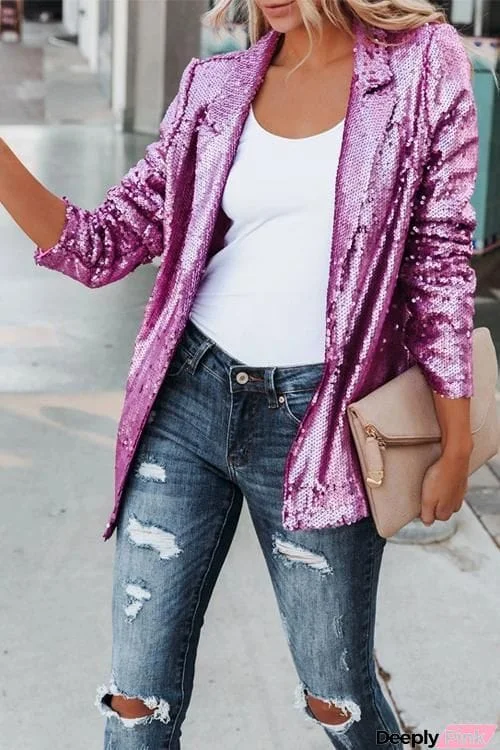 Break the Bank Sequin Blazer