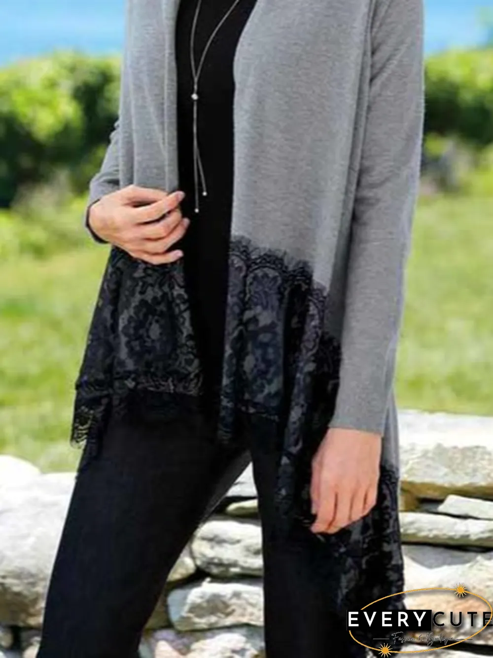 Plain Jersey Casual Loose Cardigan