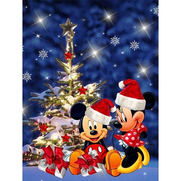 Christmas Mickey And Minnie 30*40CM(Canvas) Full Square Drill Diamond Painting gbfke