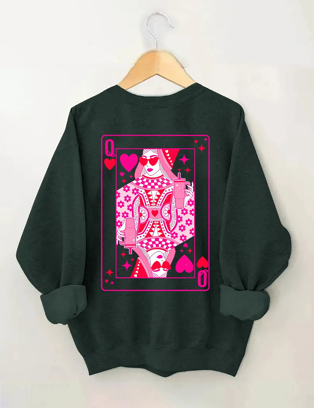  Queen Of Hearts Valentine's Day Sweatshirt 