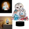 Cute Owl DIY Diamonds Painting Table Lamp 5D DIY Diamond Painting Night Light