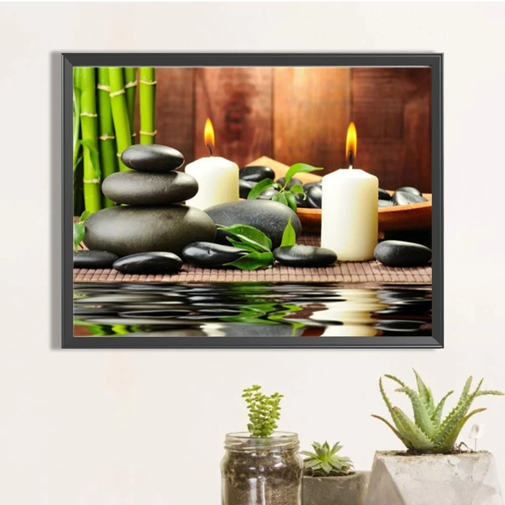 Full Round Diamond Painting 40*30cm - Zen Pebbles