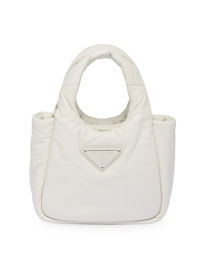 Prada Small Padded Soft Nappa-leather Bag white