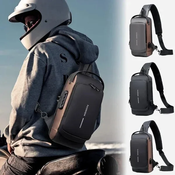 USB Charging Sport Sling Anti Theft Shoulder Bag