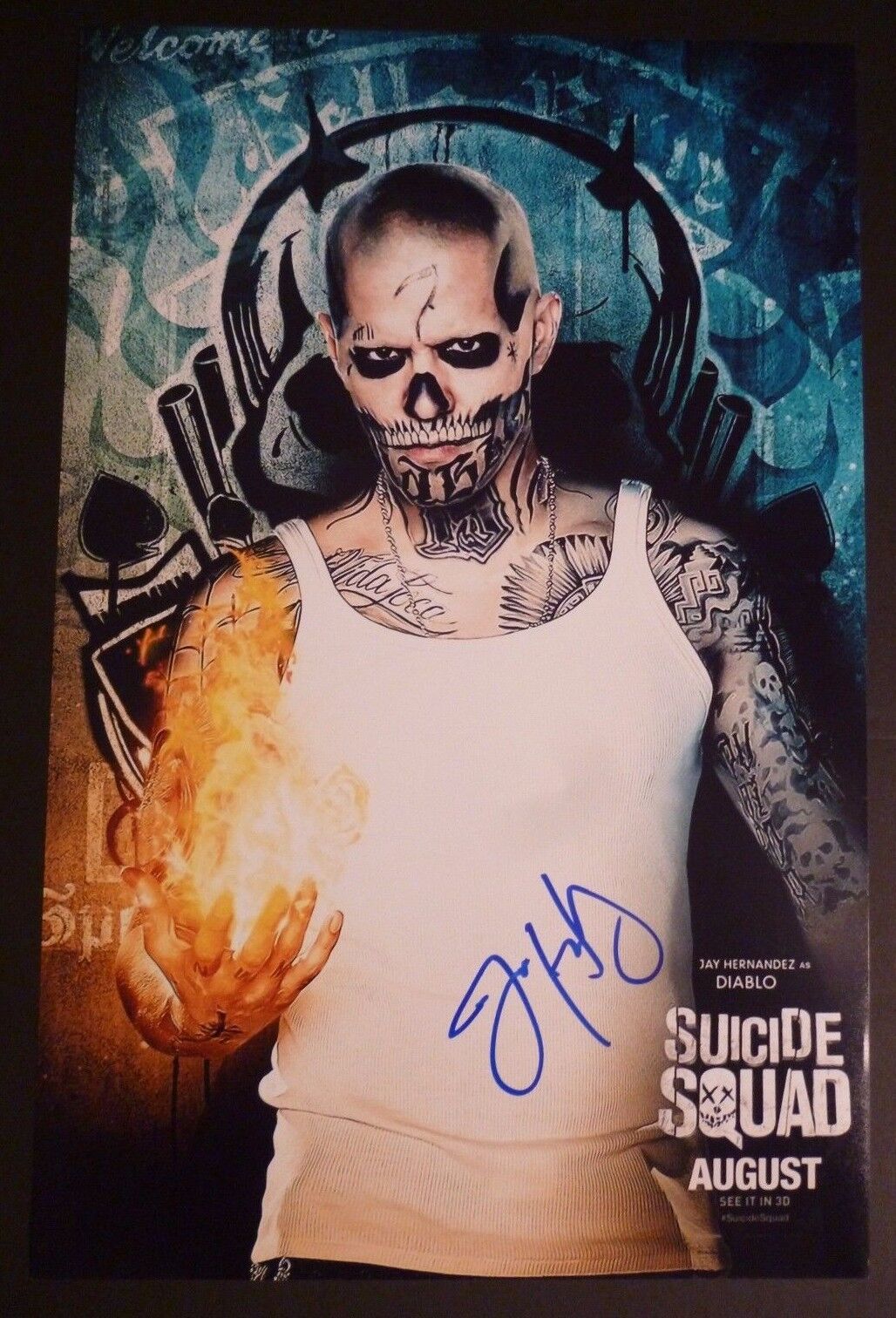 JAY HERNANDEZ Hand-Signed DIABLO - SUICIDE SQUAD