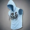 Men's Street-Style Printed Sleeveless Hooded Tank Top by Inlyline