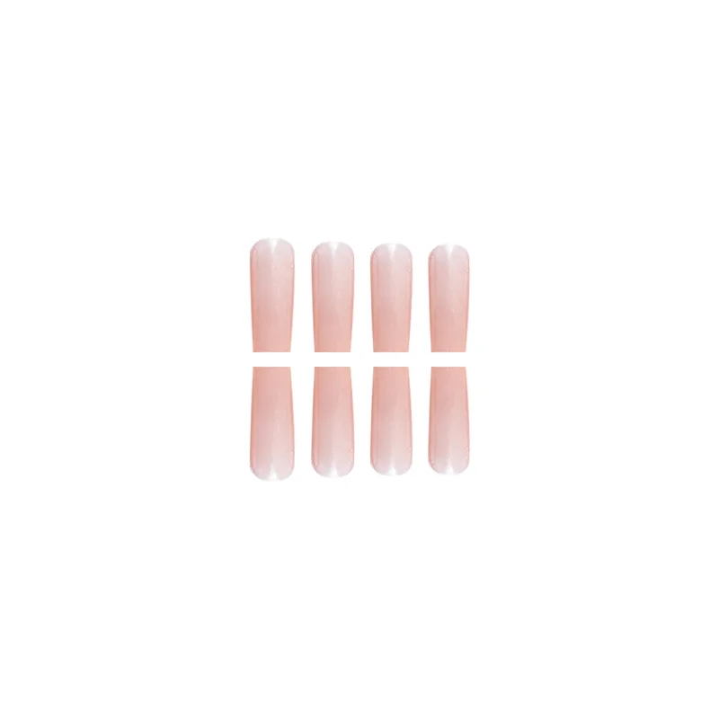 Churchf Churchf New Show White Fake Nails Ins Wind Pink Pure Color Long Ballet Manicure Finished In The Long Manicure