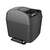 Auto Trash Can with Cup Holder Basket Compartment Vehicle Garbage (Black)
