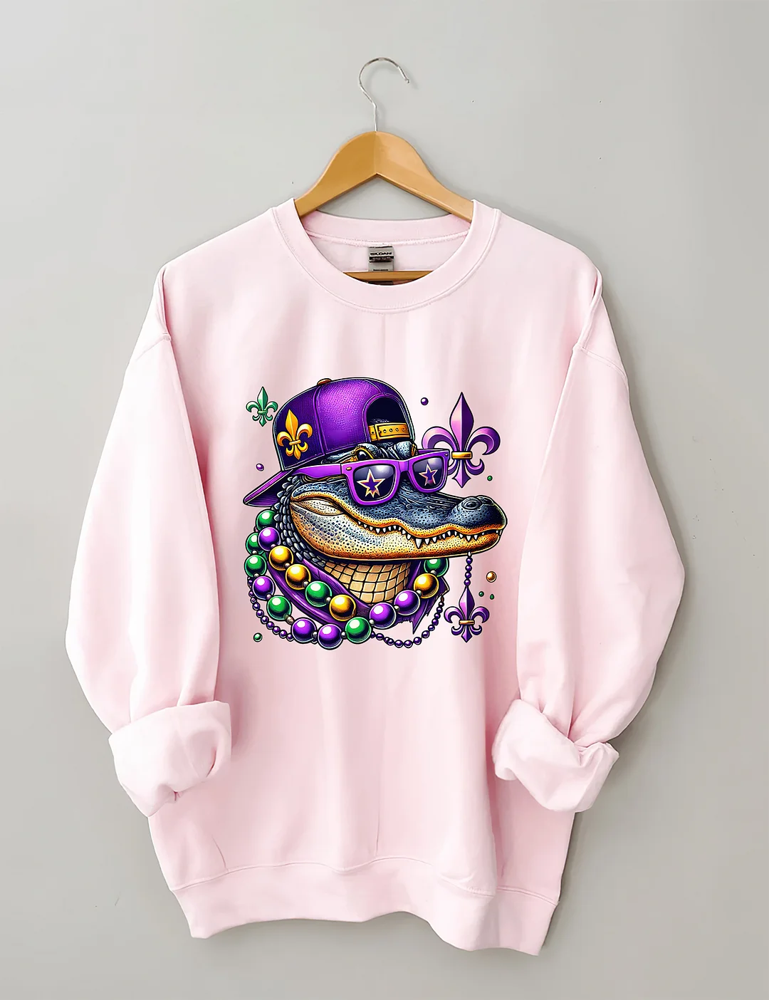 Mardi Gras Crocodile Sweatshirt